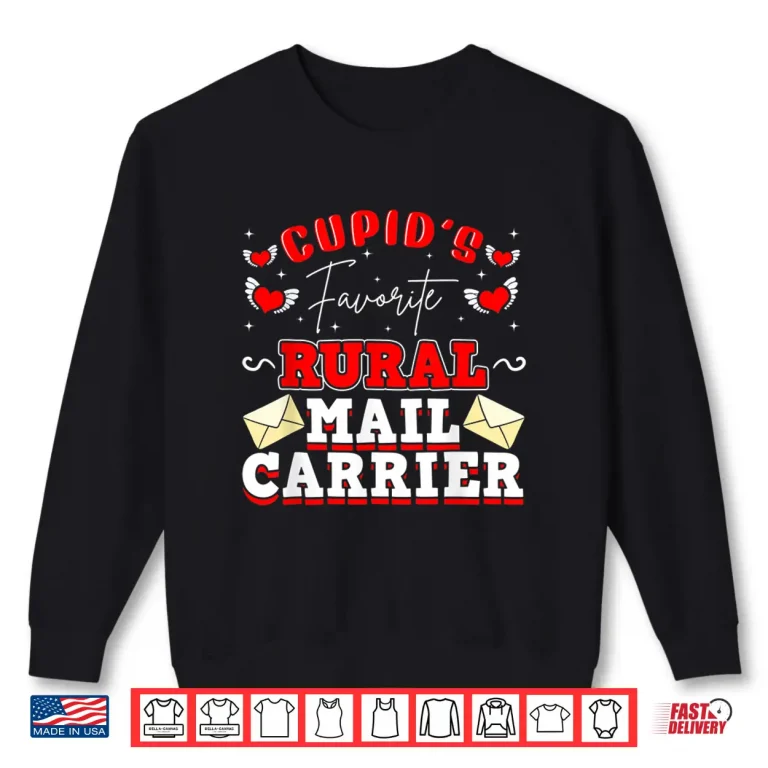 Sweatshirt Rural Mail Carrier Cupid Valentines Day Postal Worker Shirt