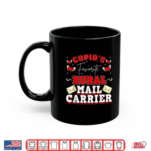 Mug Rural Mail Carrier Cupid Valentines Day Postal Worker Shirt