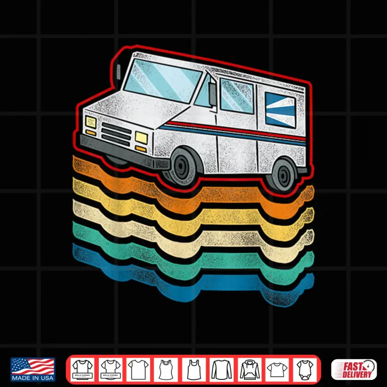 Design Postman Mailman Retro Vintage Post Truck Shirt