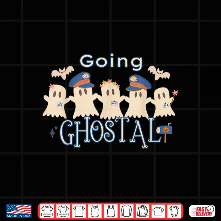 Design Going Ghostal Halloween Postal Service Ghost Mail Carrier Shirt