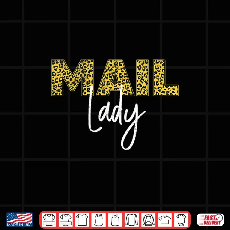 Design Post Office Postal Worker Leopard Cheetah Mail Lady Shirt