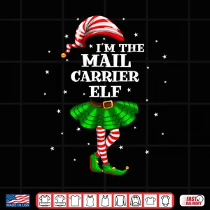 Design Matching Family Group Mail Carrier Elf Christmas Shirt