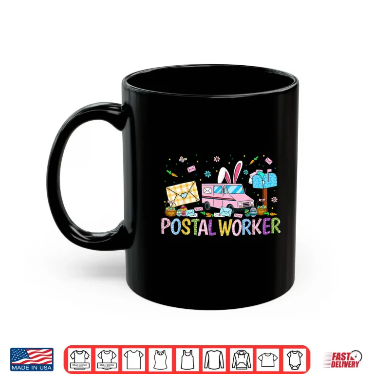 Mug Postal Worker Easter Mail Carrier Easter Bunny Post Office Shirt