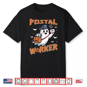 Postal Worker Pumpkin Post Office Staff Ghost Halloween Shirt