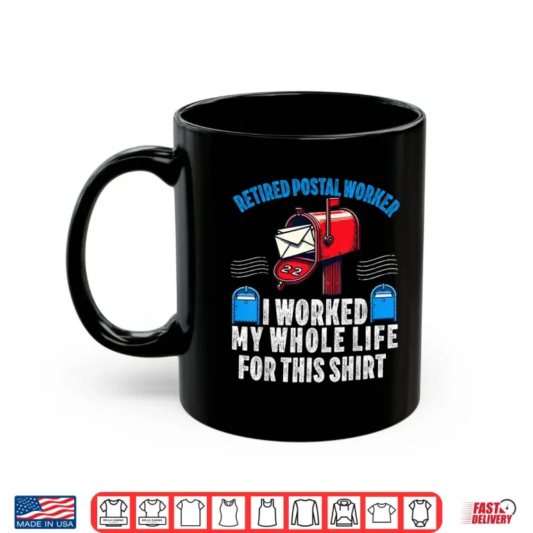 Mug Retired Postal Worker Mailman Mail Carrier Retirement Letter Shirt