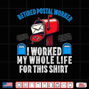 Design Retired Postal Worker Mailman Mail Carrier Retirement Letter Shirt
