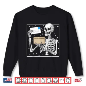 Sweatshirt Skeleton Postal Worker Spooky Mail Carrier Mailman Halloween Shirt