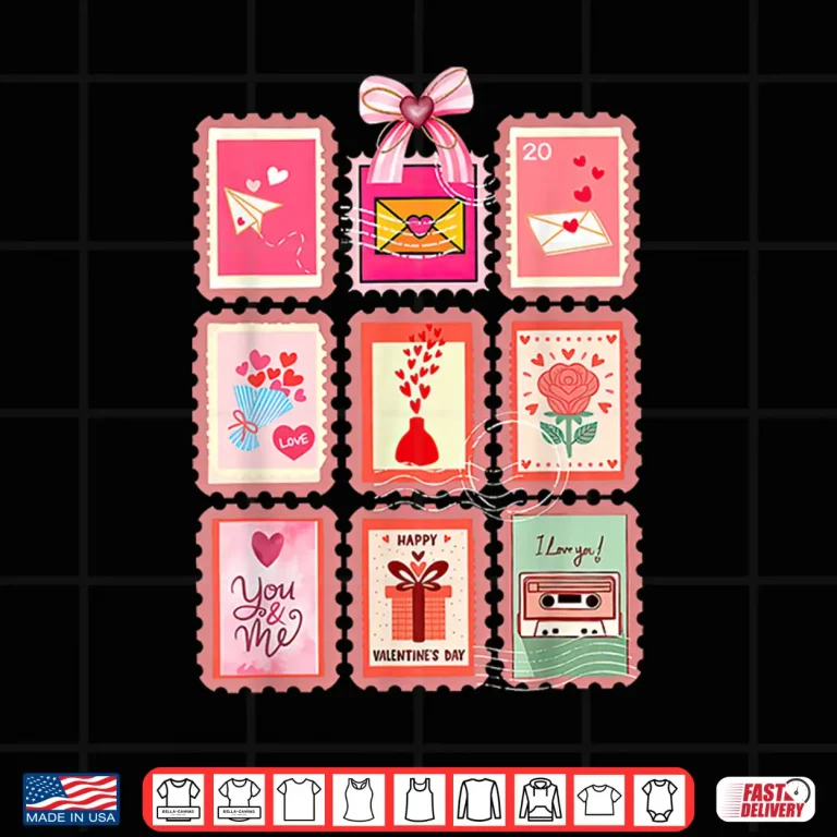 Design Valentines Stamp Postal Worker Postman Mail Carrier Delivery Shirt