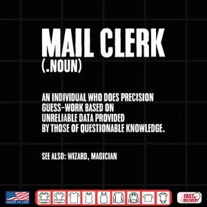 Design Mail Clerk Definition Mailman Postal Worker Shirt