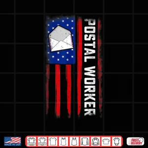 Design Postal Worker American Flag Patriotic Postman Rural Carrier Shirt