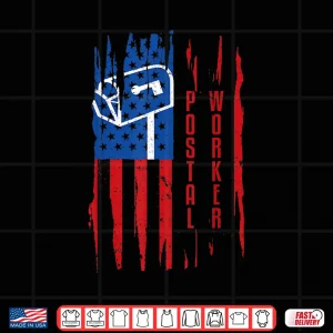 Design Postal Worker Patriotic US Post Mail Carrier Shirt