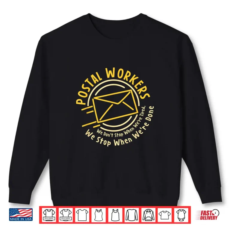 Sweatshirt Post Office Work Postbox Parcel and Letter Delivery Postman Shirt