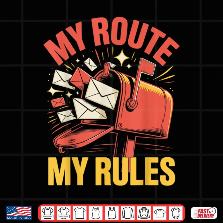 Design My Route My Rules Mail Carrier Funny Postal Worker Shirt