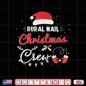 Design Rural Mail Carrier Christmas Crew Funny Postal Matching Shirt
