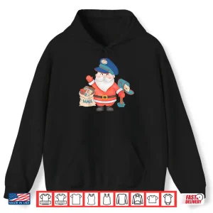 Hoodie Santa Claus Mailman Christmas Post Office Mail Carrier Work Shirt