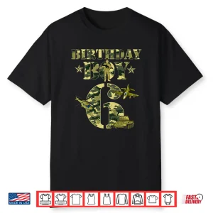 6Th Birthday Military Themed Camo 6 Yrs Old Soldier Shirt