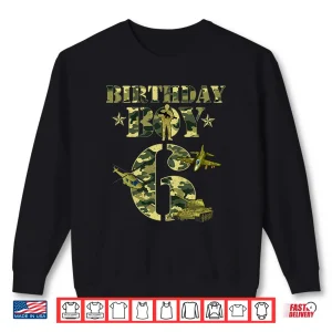 Sweatshirt 6th Birthday Military Themed Camo 6 Yrs Old Soldier Shirt