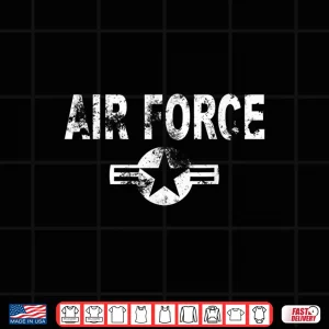 Design Air Force T Shirt Vintage US Military Airforce Gift Shirt