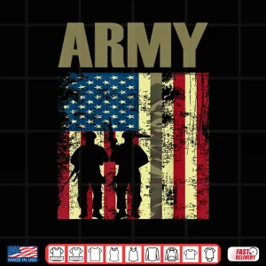 Design American Flag Camo US Army 4th of July USA Military Merica Shirt