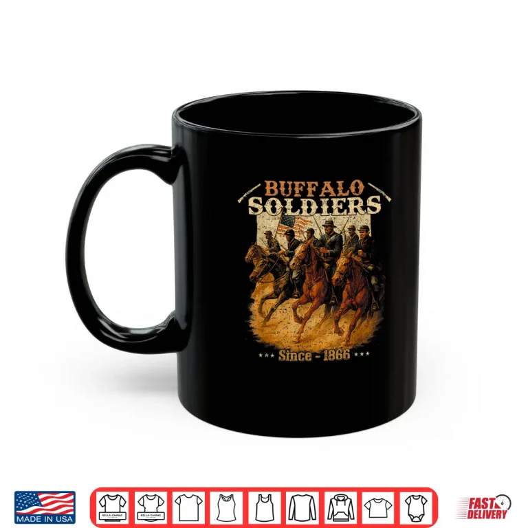 Mug Buffalo Soldiers African American Buffalo Black Culture Shirt