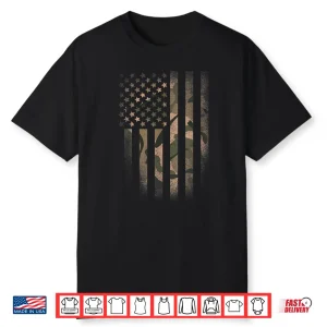 Camo American Flag Usa Military Tactical Camouflage Desert Shirt
