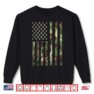 Sweatshirt Desert Camo American Flag USA Military Tactical Camouflage Shirt