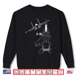 Sweatshirt F 15 Eagle Jet Military Stealth Fighter Jet Shirt