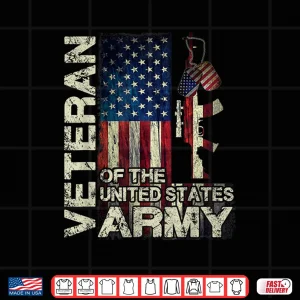 Design Distressed American Flag US Army Veteran Gift Shirt