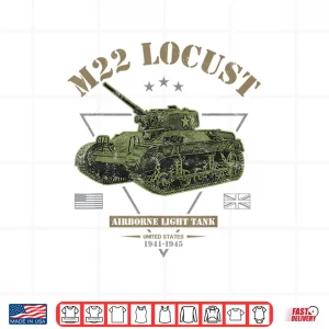 Design M22 Locust Airborne Light Tank Military History Shirt