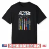 No One Fights Alone Usa Flag Thin Line Military Police Nurse Shirt