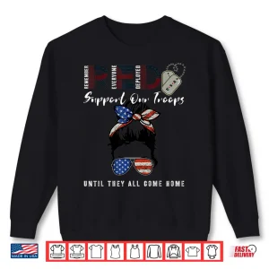 Sweatshirt On Friday We Wear Red Friday Military Support Troops US Flag Shirt