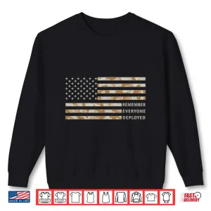 Sweatshirt Red Friday Remember Everyone Deployed Military Camo Flag Shirt
