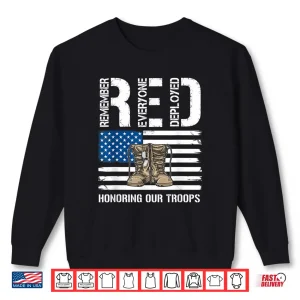 Sweatshirt Remember Everyone Veteran Deployed Red Friday Military Shirt