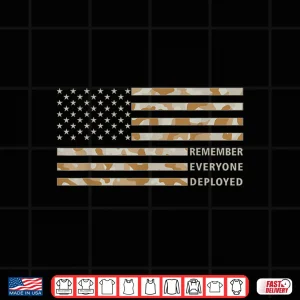 Design Red Friday Remember Everyone Deployed Military Camo Flag Shirt