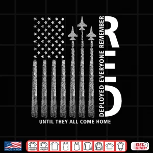 Design Red Friday Remember Everyone Deployed Military American Flag Shirt