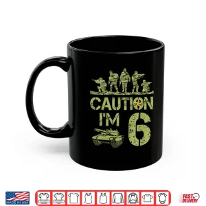 Mug 6th Army Birthday Military Im 6 Year Old Camo Birthday Shirt