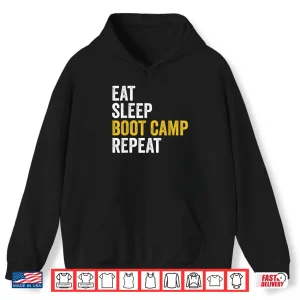 Hoodie Boot Camp Shirt Military Bootcamp Fitness Tee Shirt