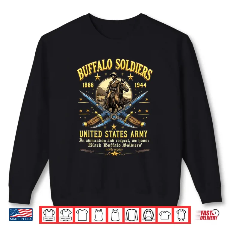 Sweatshirt Black History Military USA Buffalo Vintage African American Shirt