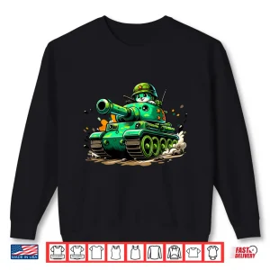 Sweatshirt Cartoon Tank Army Tank Military Adventure Shirt