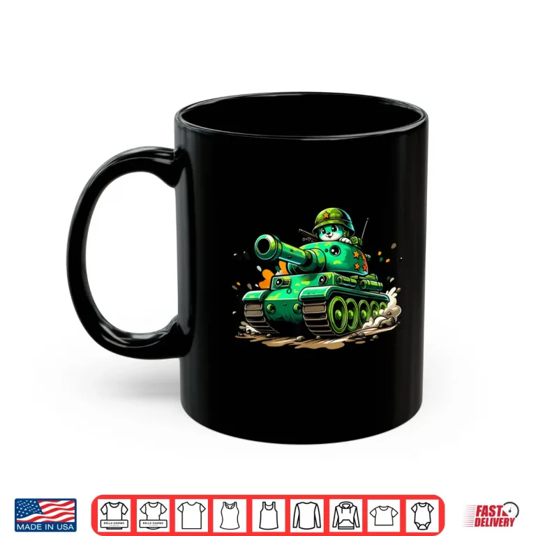 Mug Cartoon Tank Army Tank Military Adventure Shirt