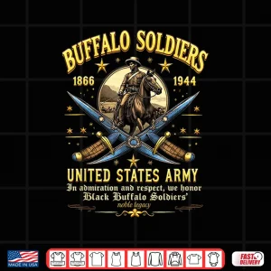 Design Black History Military USA Buffalo Vintage African American Shirt