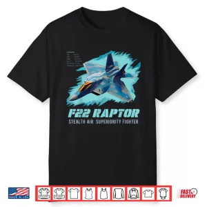 F 22 Raptor Fighter Jet Military Airplane Pilot Veteran Day Shirt