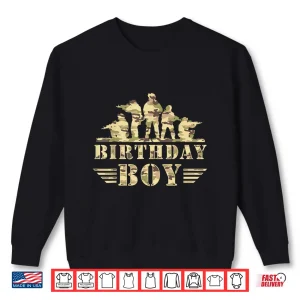 Sweatshirt Military Birthday Army Party Military Supplies Camo Shirt