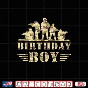 Design Military Birthday Army Party Military Supplies Camo Shirt