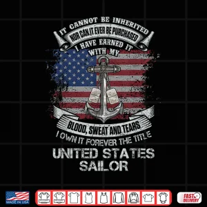 Design Own Forever the Title US Sailor Military Veteran Flag USA Shirt