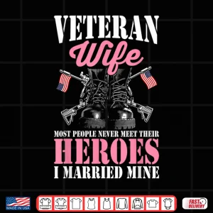 Design Veteran Spouse Married Mine Proud Military Veteran Partner Shirt