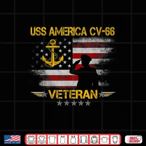 Design USS America CV 66 Aircraft Carrier Veteran Flag Veterans Day Shirt