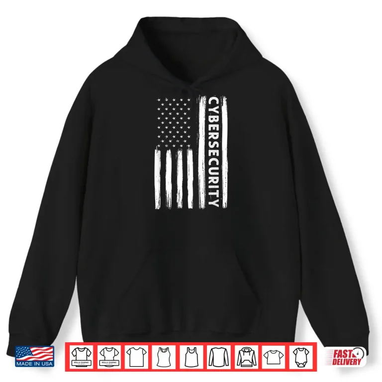 Hoodie Cybersecurity American Flag Cyber Security Specialist Shirt