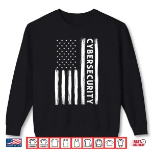 Sweatshirt Cybersecurity American Flag Cyber Security Specialist Shirt