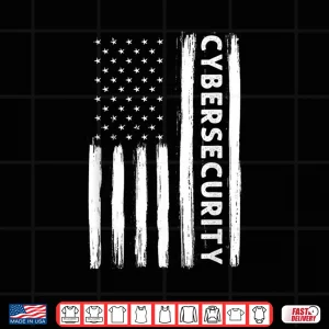 Design Cybersecurity American Flag Cyber Security Specialist Shirt